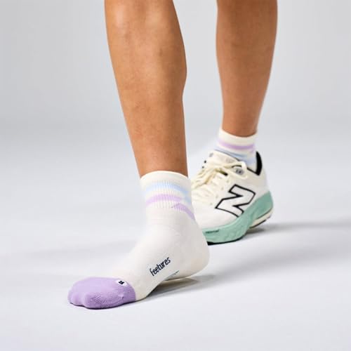 Feetures Elite Max Cushion Quarter Running Sock, 1 Pair - color: Soft Track (1 Pair), size: Medium