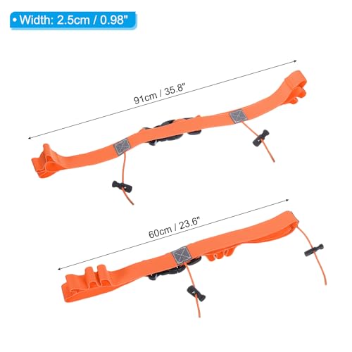 Generic Elastic Triathlon Running Belt, 2 Pack Adjustable Race Number Belt Race Belt Bib Holder with 6 Energy Gel Loops for Marathons Racing Cycling, Orange
