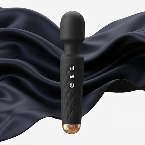 Personal Massager - 4H Max Runtime & Ultra-Quiet - Waterproof - 20 Modes 8 Speeds for Deep Tissue Back Massage, Post-Workout Recovery and Neck Muscle Relaxation(Black) - color: Black