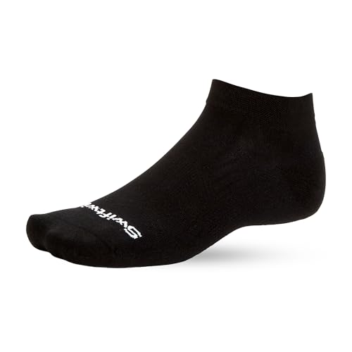 Swiftwick ASPIRE ONE Running & Cycling Socks, Breathable, Compression Fit - color: Black Military - Circuit, size: X-Large
