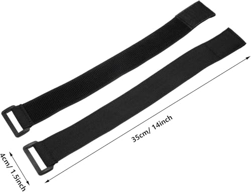 4 Pcs Black Elastic Ankle Straps Cycling Pant Leg Straps Adjustable Safety Band Boot Blousers for Climbing Fishing Outdoor Sport