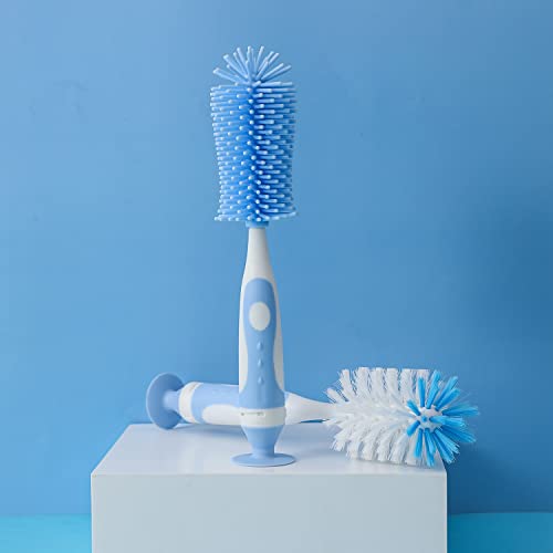 Multifunctional Cleaning Brush, Baby Bottle Brush, Bottle Brush Cleaner - color: Blue 1
