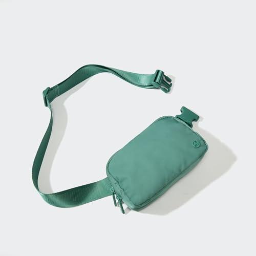 Pander Nylon Fanny Pack for Women, Two-Way Zipper Crossbody Bag - color: Eucalyptus Green