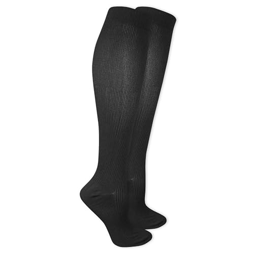 Dr. Scholl's Women's Graduated Compression Knee High Socks - color: Black (2 Pairs), size: 4-10