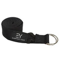Everyday Yoga Strap with Metal D-Ring Athletic Stretching, 6ft/8ft/10ft - color: Black, size: 6 Foot