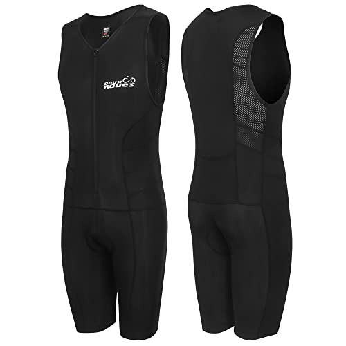 Youth Junior Kids Triathlon Suit Tri Cycling Skin Suit Sleeveless - Bonus Race Bib Belt - color: Black, size: Youth 8