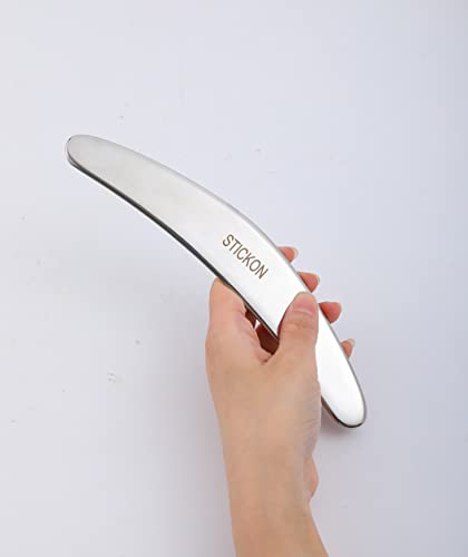 STICKON Gua Sha Stainless Steel 2 Pack Metal Muscle Scraper Tools Set, Scraping Massage Tools Scraper Physical Therapy IASTM Tools Great Soft Tissue Mobilization Tool(STICKON-36) - style: Pitao03 Shape