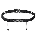 Azarxis Race Number Bib Belt with 6 Storage Loops Adjustable Elastic Webbing for Men Women Runners Running Jogging Triathlon Marathon Trail Race Cycling - color: #1 Black