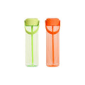 Elemental Splash 26oz 2-Pack Tritan Plastic Reusable Water Bottles w/Strap - color: Key Lime & Orange, size: 26 Ounces