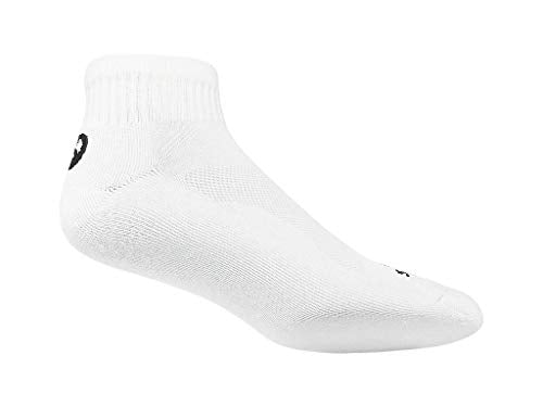 ASICS Cushion Quarter Running Socks - color: White, size: Large
