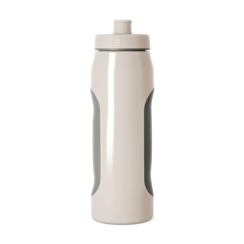 Simple Modern Squeeze Bottle with Locking Lid | 30oz Sports Cup | Beige - color: -Almond Drift
