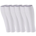 Ultrafun 3 Pairs Leg Sleeves Pre-cut Soccer Sleeves Compatible with Grip Socks Shin Guards Sleeves for Soccer Football - color: White, size: Medium