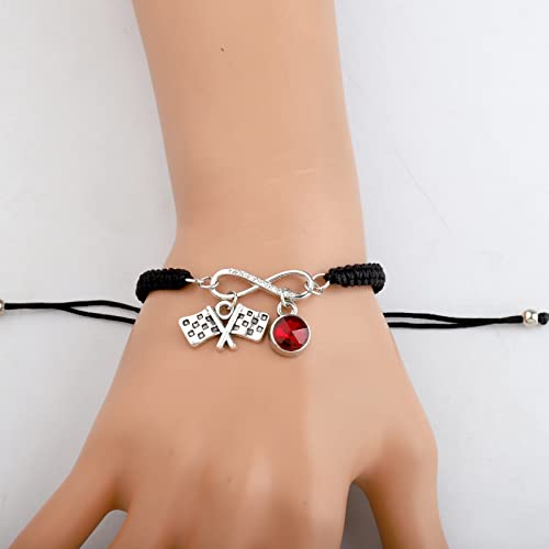 MYOSPARK Racing Gift Racing Bracelet Racing Enthusiast Gift Racing Flag Charm Jewelry Race Day Gift Drag Racing Gift - color: Racing Card BR