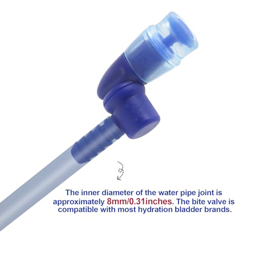 Hydration Bags Bite Valve Mouthpiece Replacement Bite Valve Replacement - style: 2 Pack mouthpiece replacement(blue）