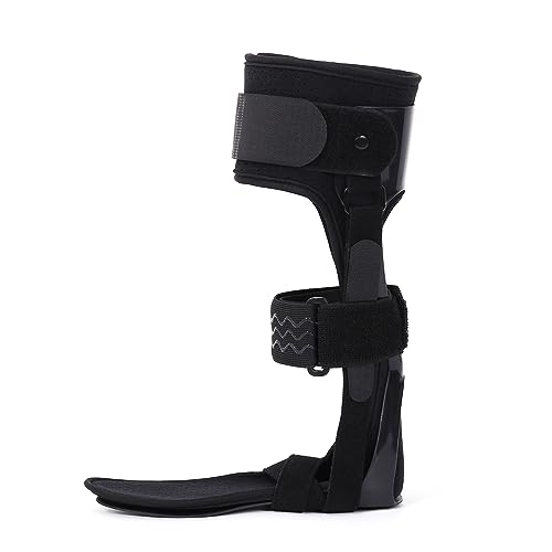 Medical AFO Foot Drop Brace Ankle Foot Orthosis Drop Foot Stabilizer Support for Walking with Shoe for Men and Women for Stroke, MS, Hemiplegia Foot Drop, ALS (Large-Right) - size: Large-Right