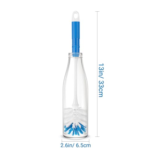 Bottle Brush with Long Handle for Baby Bottle, Cup, Glass Cleaning, 3 Pack - color: 3 Pack