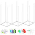 Collapsible Bottle Drying Rack, Foldable Baby Bottle Drying Rack, Portable Drainer Stand Holder for Water Bottles, Cup, Reusable Silicone Bag, Cutting Board (White) - color: White