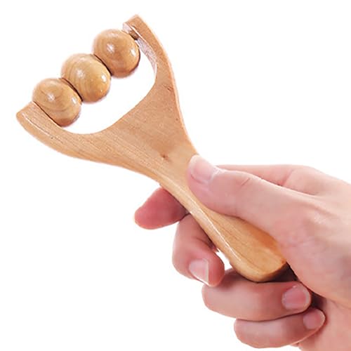 Natural Wood Massage Roller Natural Wood Massager Handheld Body and Face Massager Wellness Massage Equipment