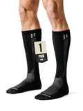 HOLLOW Alpaca Compression Socks for Women & Men, 15-20 mmHg, Made in USA - color: Black, size: Large