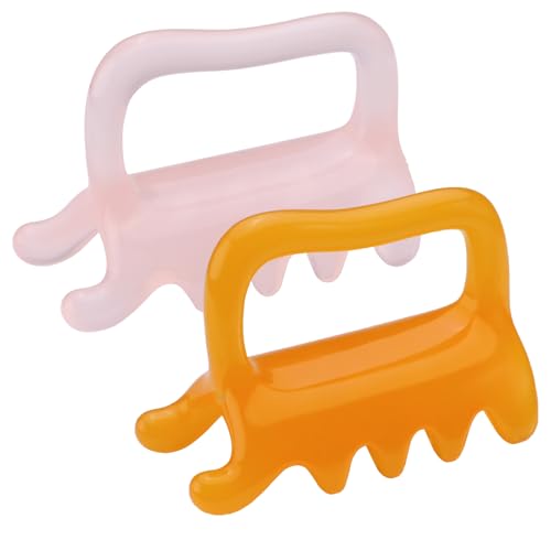 2 Pieces Fascia Massage Tool Blaster for Lymphatic Drainage Myofascial Release Muscle Knots Trigger Points, Handheld Resin Cellulite Massager for Body Tension Relief, Promote Circulation Legs
