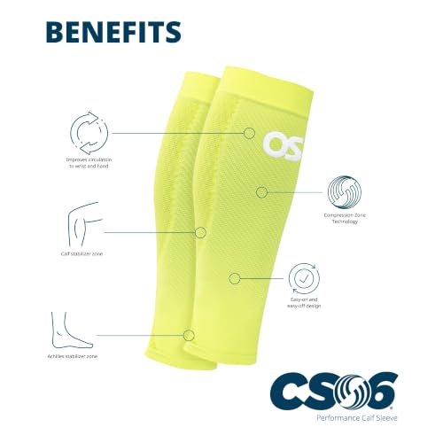 OS1st Calf Compression Sleeves for Men & Women relieves shin splints, leg fatigue and reduces recovery time - color: Tan, size: Small