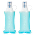 WRELS TPU Collapsible Soft Flask,Lightweight PBA Free Folding Running Water Bottles,Leakproof Durable Hydration Flask for Outdoors (150ml/5.07oz-2 Packs-Light Blue) - color: 150ml/5.07oz-2 Packs-Light Blue
