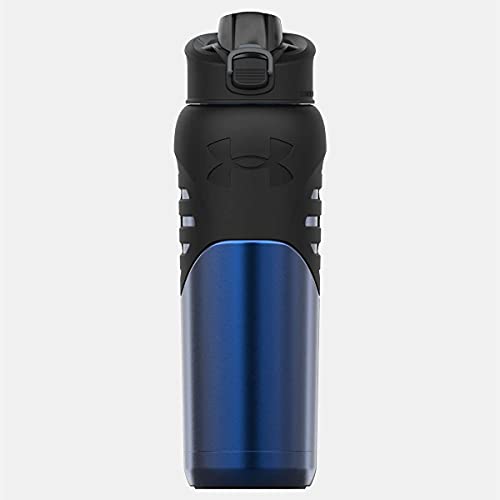 Under Armour 24Oz Stainless Steel Water Bottle, Insulated, Carabiner Easy Carry Hook, Leak Proof, Kids & Adults, All Sports, Gym - color: Royal