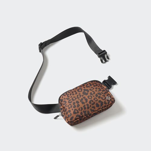 Pander Crossbody Belt Bag for Women and Men, Travel and Everyday Use - color: Midnight Leopard