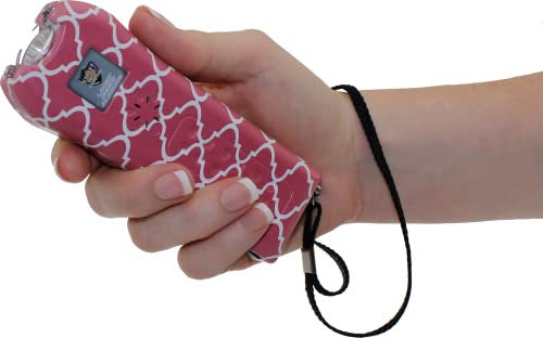 Streetwise Ladies’ Choice Stun Gun for Women - Rechargeable Device with Alarm, LED Flashlight, Safety Disable Pin & Built-in Charger - Personal Safety Tool with Holster & Lanyard - style: Quartefoil