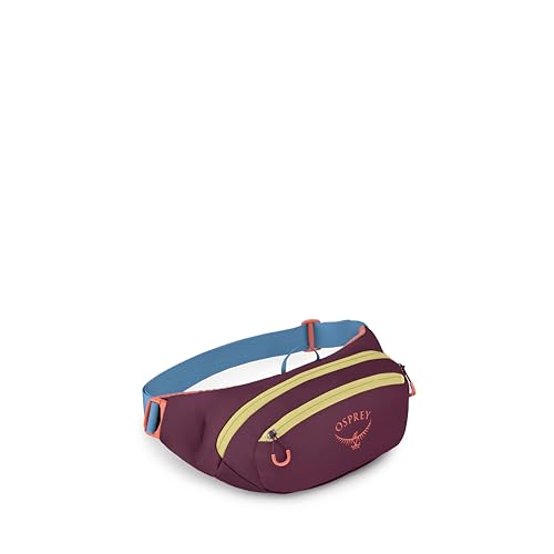 Osprey Daylite Waist Pack - Fanny Pack with Crossbody Shoulder Carry Option - Lightweight Hip Bag - color: Moody Burgundy