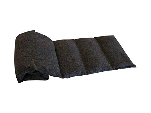 Microwavable LOVEwrap Neck & Shoulder wrap -Heated microwavable Warming Soothing Muscle Pain Relief Fatigue Relaxation - Unscented 6 x 24 - flaxsSeed - Natural Soft Cotton Flannel - Brown Tweed - color: Brown Tweed