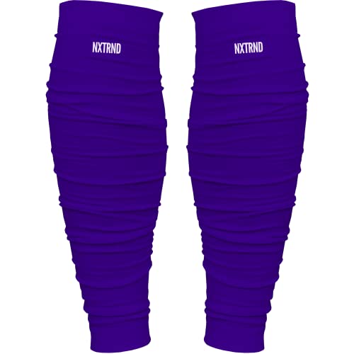 Nxtrnd Football Leg Sleeves, Calf Sleeves for Men & Boys, Sold as a Pair - color: Purple, size: One Size