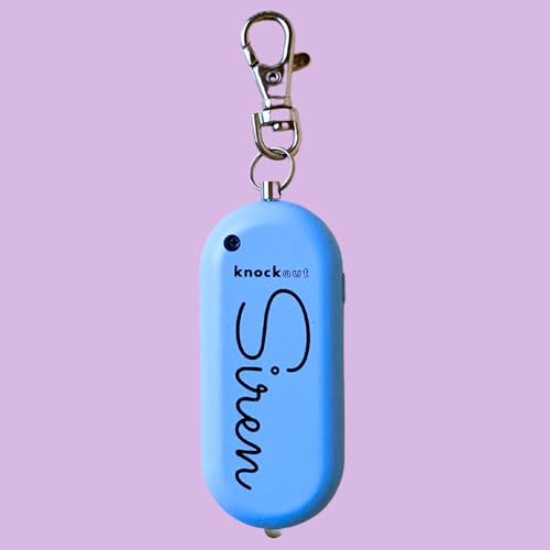 Knockout Siren - Periwinkle - Personal Security Alarm Keychain - Rechargeable - Easy to Use - Super Loud,130 DB, LED Flashlight, Emergency Safety Alarm for Women, Men, Children, Elderly - TSA Approved - color: Periwinkle