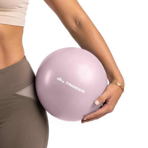 Trideer 9 Inch Pilates Ball with Inflation Straw, Small Exercise Yoga Ball - color: Mauve Mist