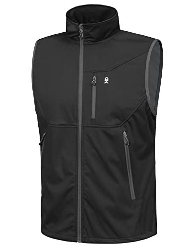 Little Donkey Andy Men's Lightweight Golf Vest Outerwear - color: Black, size: Medium