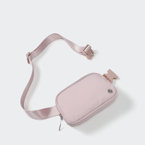 Pander Unisex Belt Bag Fanny Pack for Women with Adjustable Strap, Small Waist Pouch for Workout Running Traveling Hiking - color: Pink