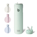 BOTTLE BOTTLE Insulated Water Bottle 24oz with Straw Lid and Handle Sports - color: Light Green