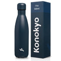 Konokyo 17 oz Insulated Stainless Steel Water Bottle, Navy Blue - color: Navy Blue, size: 17 Ounces