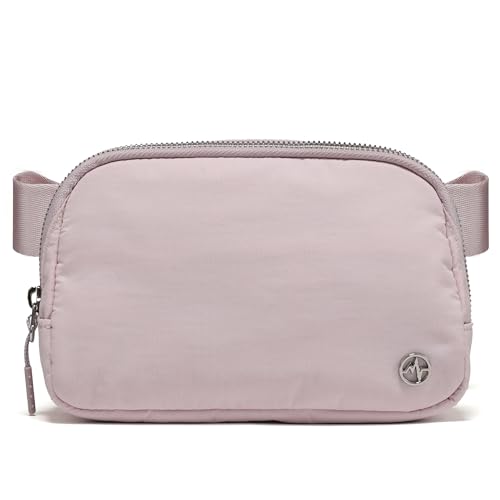 Pander Unisex Belt Bag Fanny Pack for Women with Adjustable Strap, Small Waist Pouch for Workout Running Traveling Hiking - color: Pink