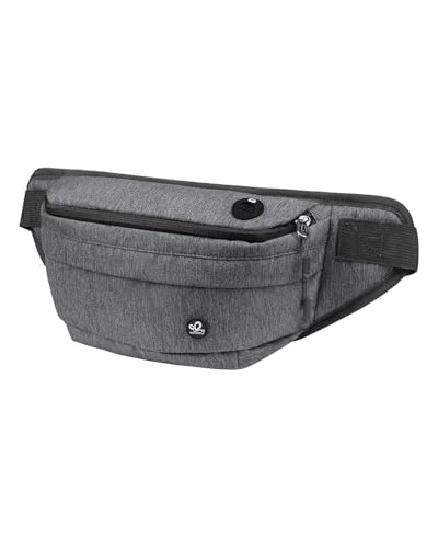 WATERFLY Fanny Pack Waist Bag: Large Crossbody Fannie Bum Belt Bag Hip Phanny Pack for Men Women Outdoor Sport Hiking Traveling Walking - color: Dark Gray