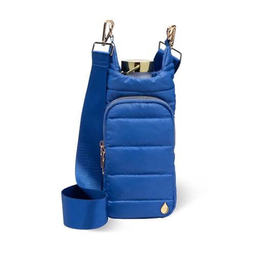 WanderFull Original HydroBag Crossbody Water Bottle Holder with Phone Pocket, Fits Water Bottles up to 32 oz - color: Royal Blue Matte