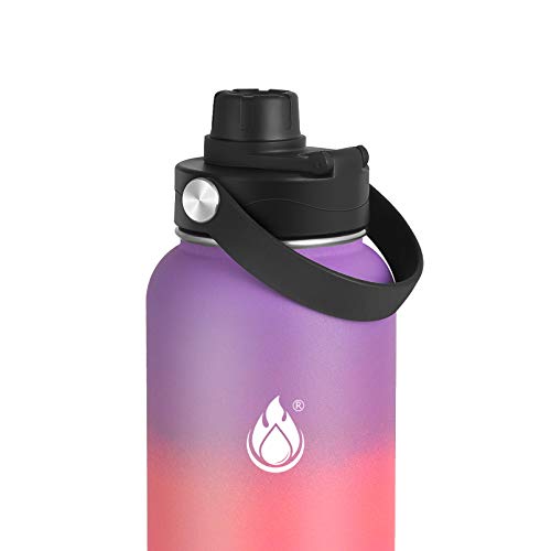 SENDESTAR Straw Lid for Hydroflask Wide Mouth Water Bottle with 12,16,18,20,24,32,40,64 oz, Auto Flip Straw Top Cap fit Most Wide Mouth Bottles, Sports Cap Water Bottle Accessories Top Replacement - color: Black （ Spout Lid）