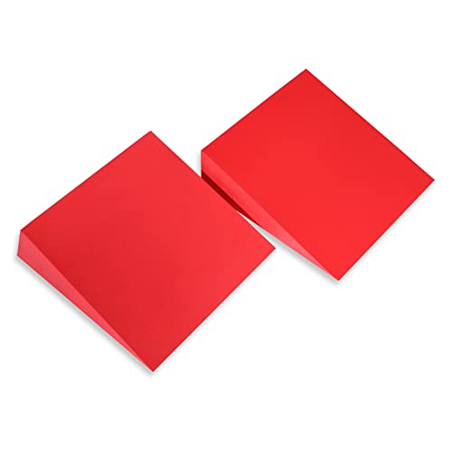 12" Foam Incline Stretch Wedge - Set of 2 - By Trademark Innovations (Brick Red) - color: Brick Red