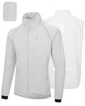 33,000ft Men's Packable Cycling Jacket Waterproof Running Vest Outerwear - color: Cool Gray, size: Small