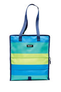 PackIt Freezable Grocery Tote 13 L Capacity, Black - color: Fresh Stripes