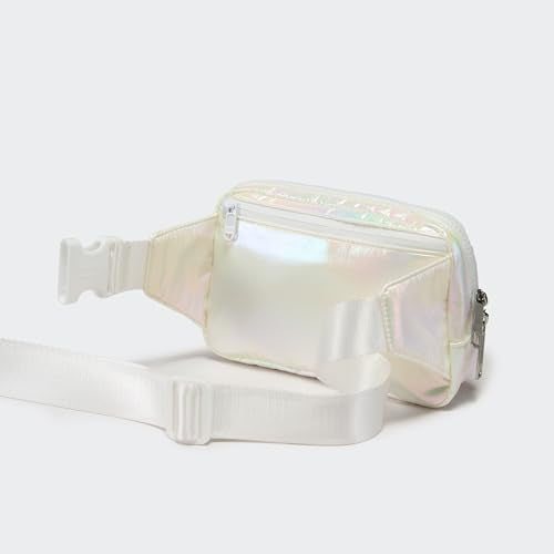 Pander Belt Bag Large 2L, Nylon Fanny Pack Purse for Women and Men with Adjustable Strap - color: Iridescent