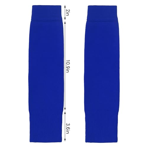 phnydreg 3 Pairs Leg Sleeve Shin Pre Cut Socks for Kids Youth Men Women Soccer Running Cycling - color: Blue