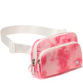 Pander Nylon Crossbody Belt Bag with Excess Strap Keepers, 6-Pocket Adjustable Sling Fanny Pack for Travel and Everyday Carry, Cloud Pink - color: Cloud Pink