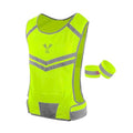 Reflective Running Vest with Pocket & 2 Bands, High-Visibility - color: Yellow, size: X-Large