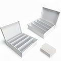 Calenzana 3200-Count Trading Cardboard Storage Boxes 2 Pack, 4 Row White Card Box with 32 Dividers, MTG, TCG Card Organizer - size: 4 Row-2 Pack